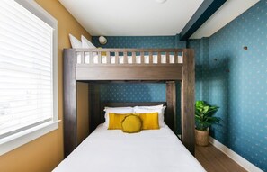 2 bedrooms, iron/ironing board, travel crib, WiFi