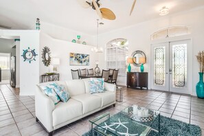 Een televisie, een dvd-speler en boeken