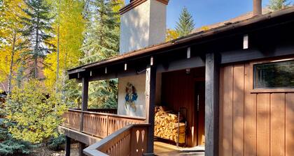 Relaxing, mountain-view house with two fireplaces, furnished deck, & fenced back