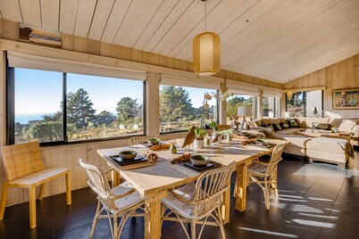 Gorgeous Esherick home with ocean views, hot tub, and trail to Black Point Beach