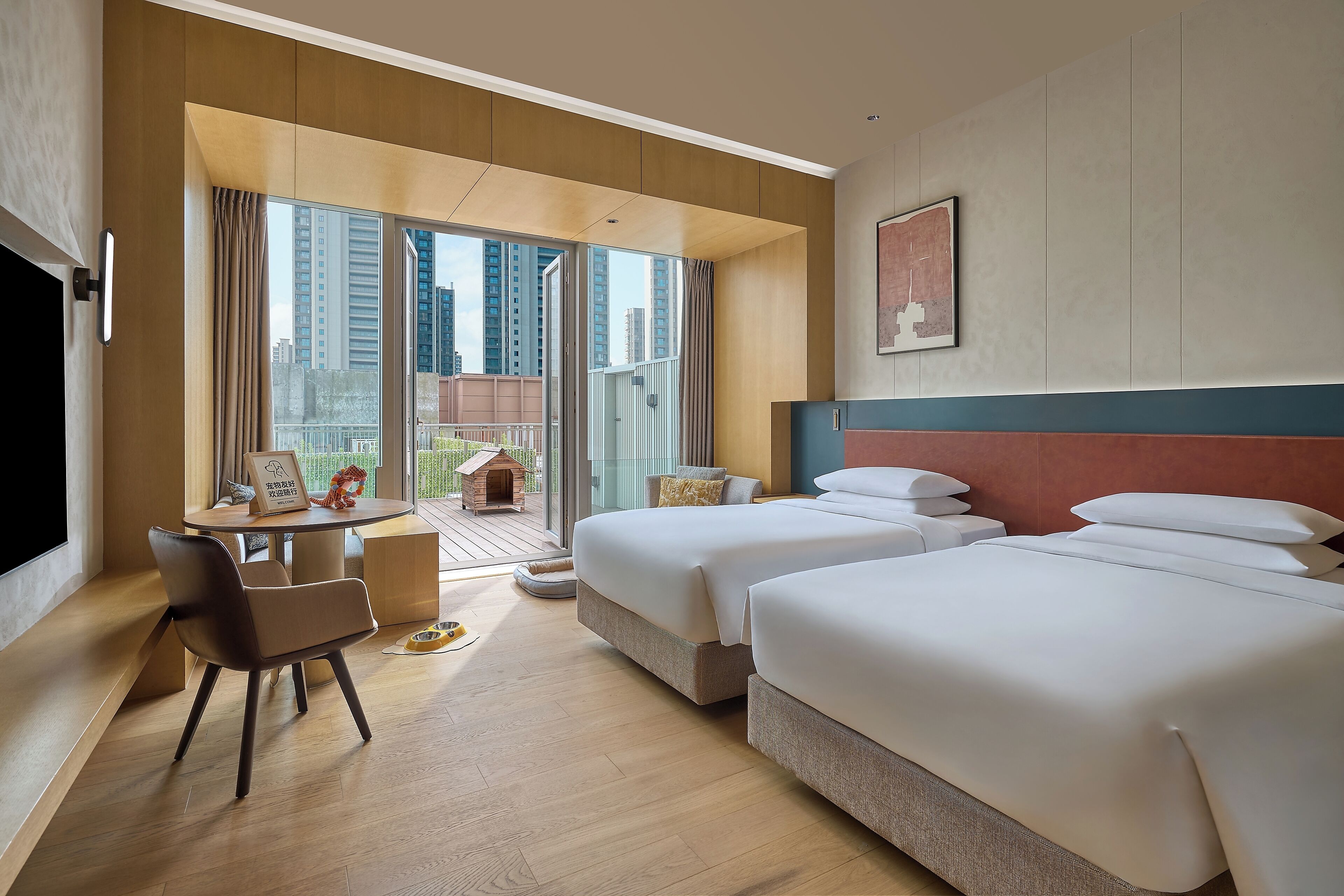 Room, 2 Twin Beds, Balcony (Pet Friendly) | Down comforters, minibar, in-room safe, individually decorated