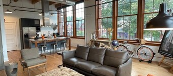 NEW TO VRBO: Industrial History with a Modern Day Design Loft Apartment
