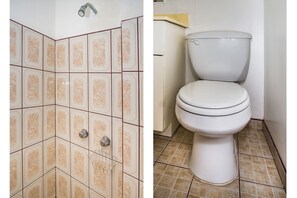 Habitación estándar, 1 cama doble | Baño | Ducha, artículos de higiene personal gratuitos, secador de pelo y jabón