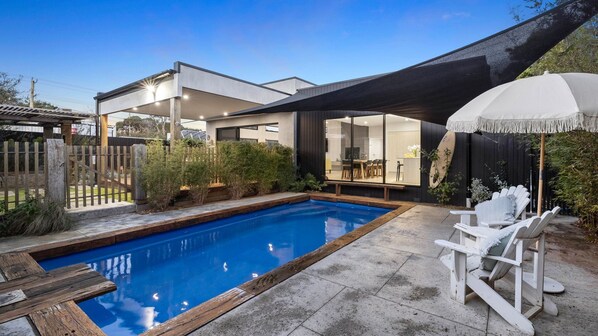 A heated pool