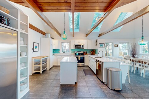 Amazing waterfront home with private deck, views, private dock, & fireplace