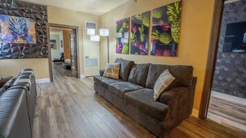 TV, fireplace, offices