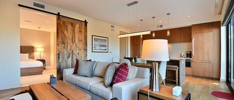 Télévision, cheminée, jeux vidéo, baby-foot