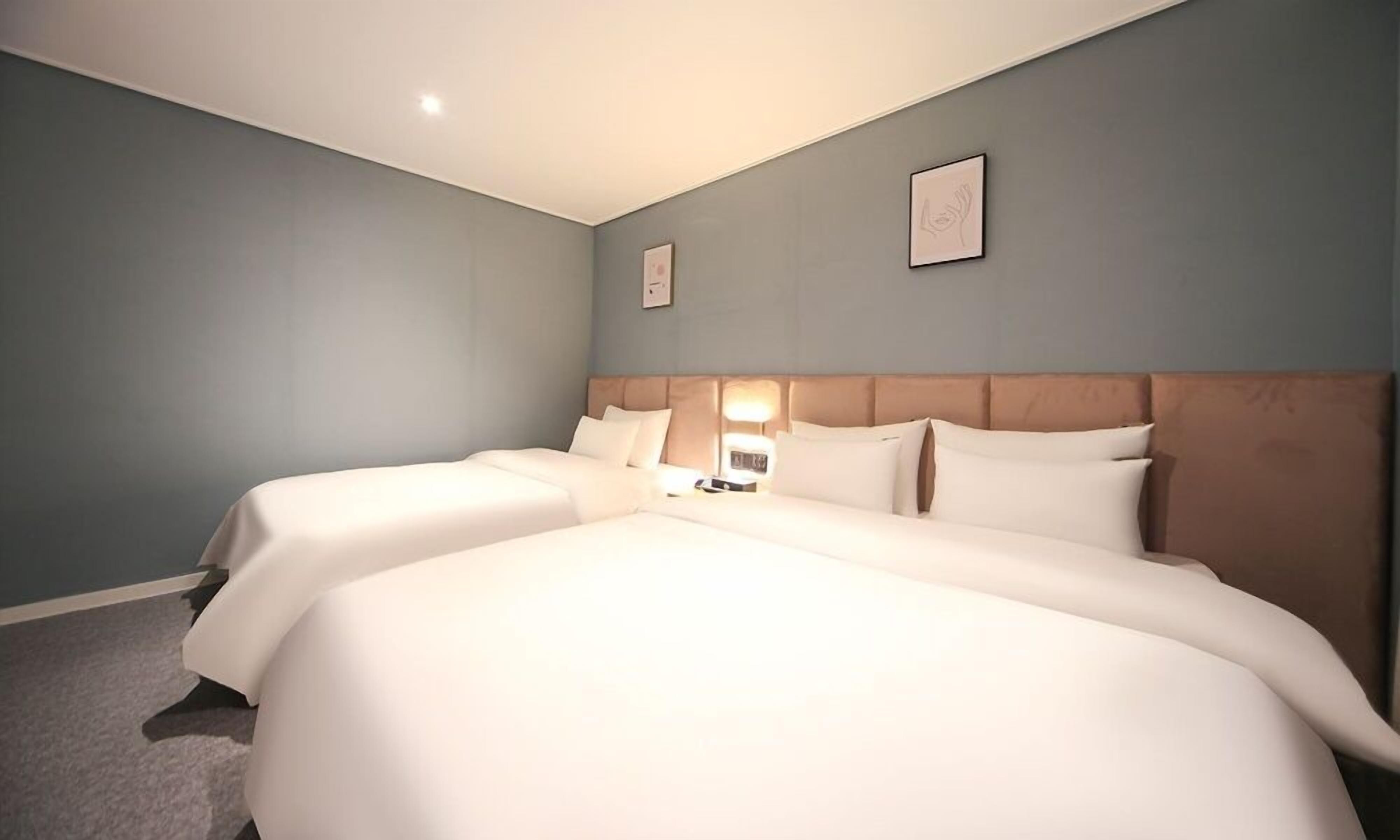 deluxe twin b | desk, laptop workspace, blackout curtains, soundproofing