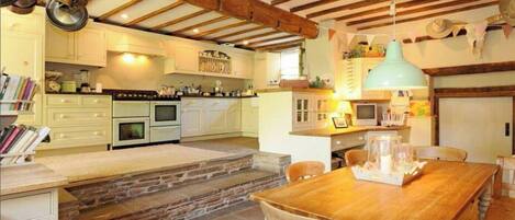 Fridge, oven, stovetop, coffee/tea maker