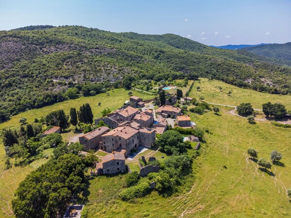 Exterior - Cosy apartment in villa for 4 people with WIFI, pool, TV, patio and pets allowed (Casole D'elsa)