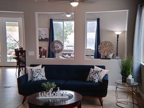 Smart TV, table football, ping pong, books