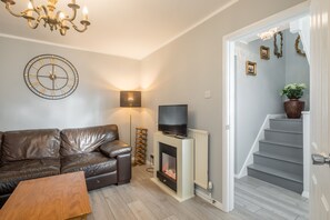 Smart-tv och eldstad