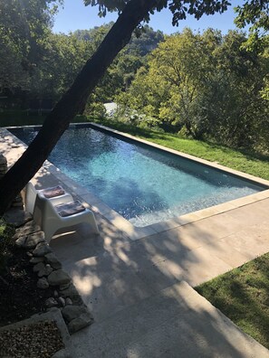 Outdoor pool - Provençal stone house LA BAUMO 1 for 2 guests (Le Beaucet)