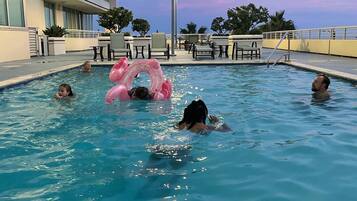 Outdoor pool, a heated pool