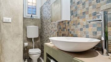 Apartment, 1 Bedroom (Bilo) | Bathroom | Shower, rainfall showerhead, hair dryer, bidet