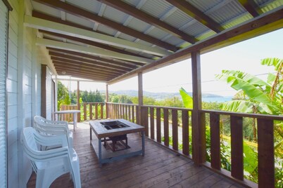 Ocean view from the wooden deck / Shimonoseki Yamaguchi