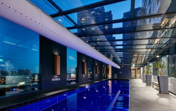 Indoor pool, outdoor pool