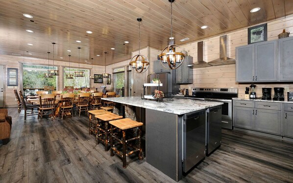 Fridge, microwave, oven, stovetop - Smoky Mountain Joy - Private Pool, Theater & Games (Sevierville)