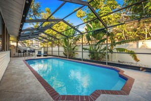 Outdoor pool, a heated pool