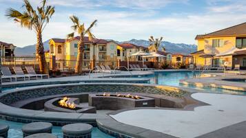 A heated pool
