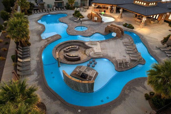 A heated pool