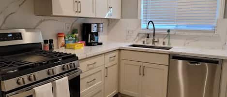Microwave, oven, stovetop, dishwasher
