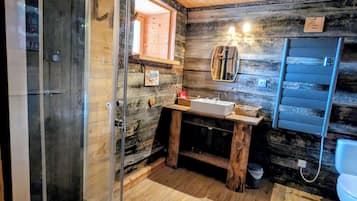 Shower, jetted tub