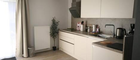 Fridge, oven, stovetop, dishwasher