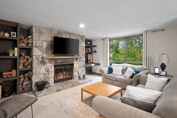 Watch your favorite movie and get a fire going, plenty of firewood at your disposal!