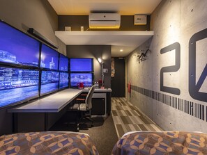 Desk, free WiFi, bed sheets
