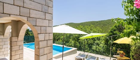 House (Four Bedroom Villa with Terrace and S) | Pool | Outdoor pool, sun loungers