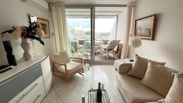 Una televisión de pantalla plana