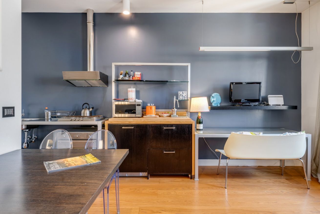 Appartement, 1 chambre | Cuisine privée | Grand réfrigérateur, micro-ondes, four, plaque de cuisson