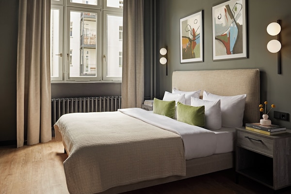 1 habitación y ropa de cama de alta calidad