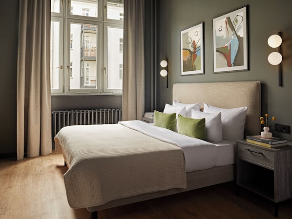 1 bedroom, premium bedding, individually decorated
