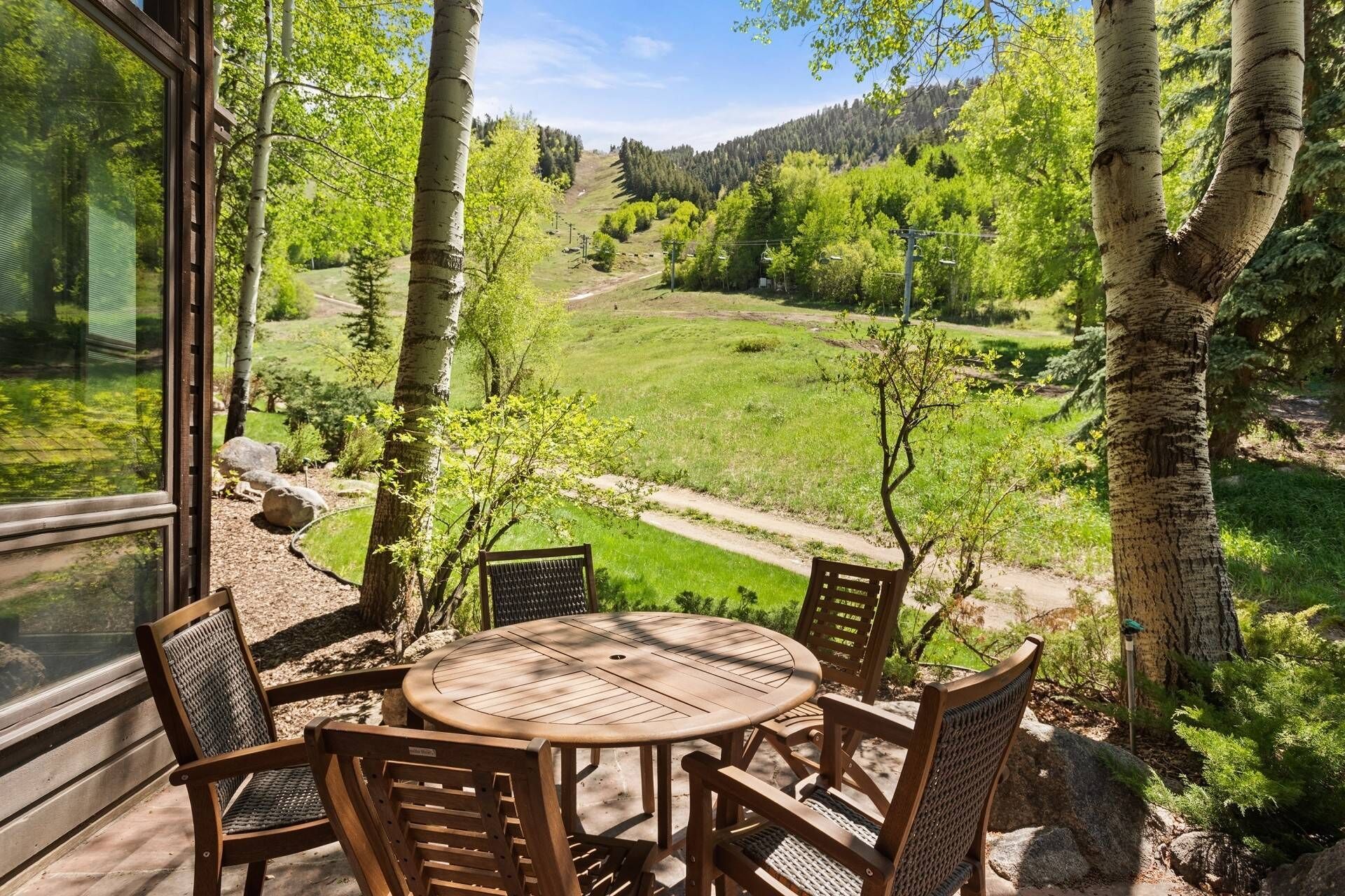 Aspen Mountain. Updated Decor & Amazing Views. Gas FP, Garage Parking, Patio, W/D