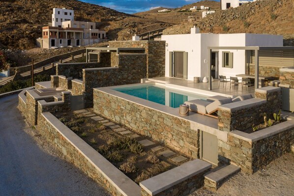 Villa | 2 bedrooms, bed sheets - Phos Villas Tinos - Selene Villa With Private Pool and Sea View 96m (Tinos)