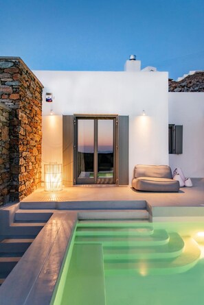 Villa | 2 bedrooms, bed sheets - Phos Villas Tinos - Selene Villa With Private Pool and Sea View 96m (Tinos)