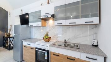 บ้านพัก (Two Bedroom Holiday Home with Swimmin) | ครัวส่วนตัว | ตู้เย็น