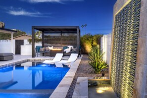 Outdoor pool, a heated pool