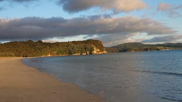 Beach nearby, sun-loungers