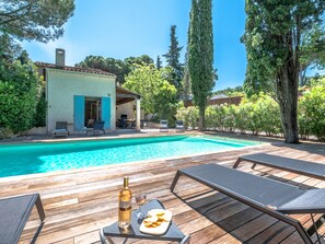 A heated pool