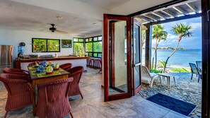 Outdoor dining - Half Moon Harbor Villa - Stunning ocean views and privacy at this poolside oasis (Akumal)