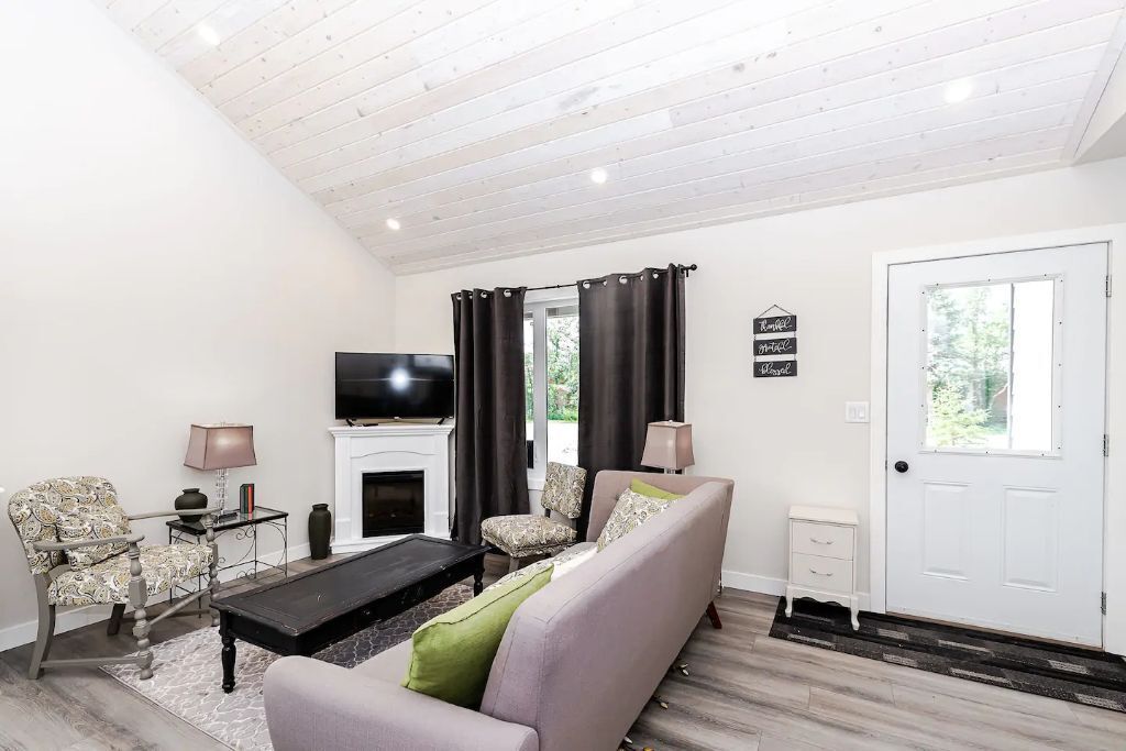 Fernseher, Kamin, Bücher