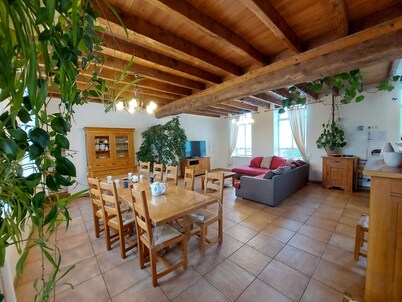 Spacious Family Home with Heated Indoor Pool, Billiards, and Scenic Terraces