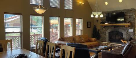 TV, fireplace, DVD player