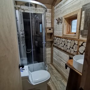 Combined shower/bathtub