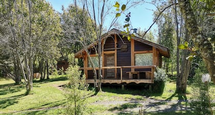 Cabane rustique PellĂn, entiĂšrement Ă©quipĂ©e, au bord de la riviĂšre Trancura