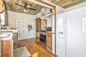 Fridge, microwave, dishwasher, ice maker
