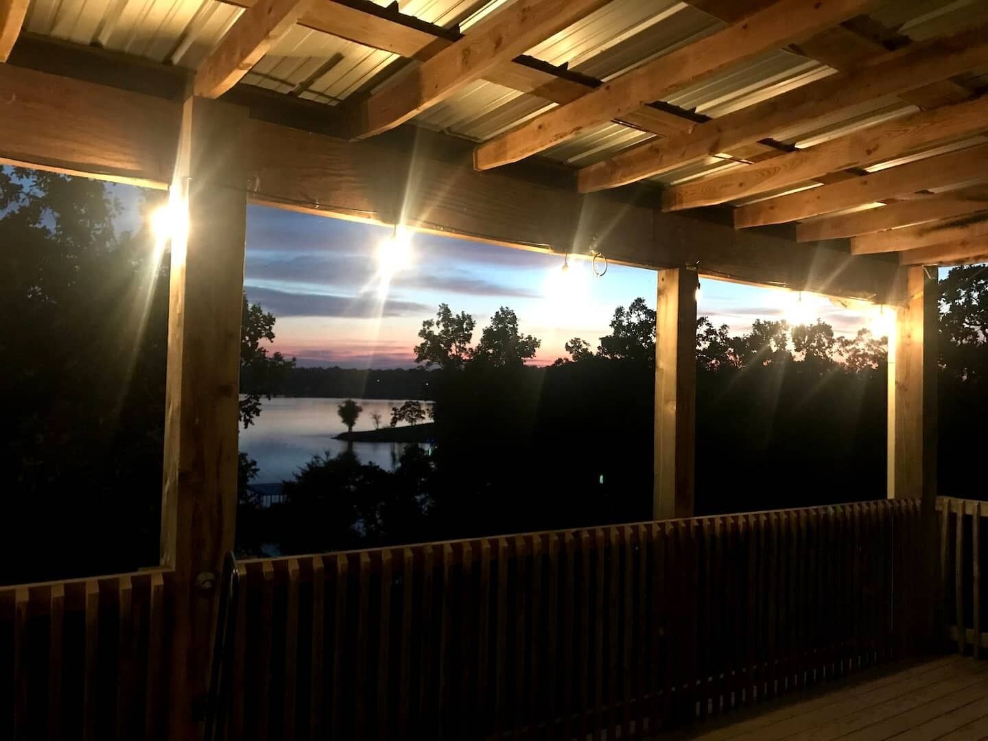 Lost Boys' Hideout Lake Eufaula Rental with dock